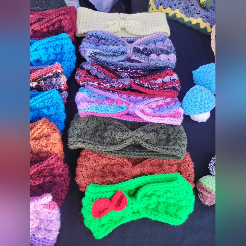 Colorful Crochet Headbands Ear Warmers - Picture 2 of 5